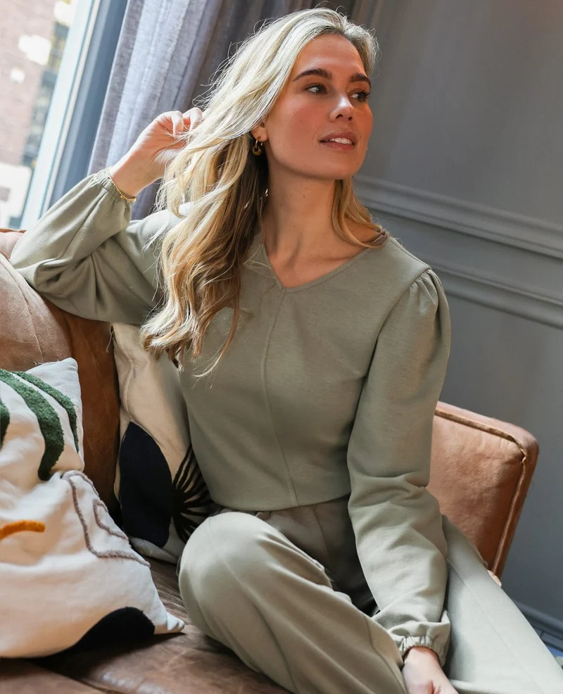 Top Chloé | Olive Melange
