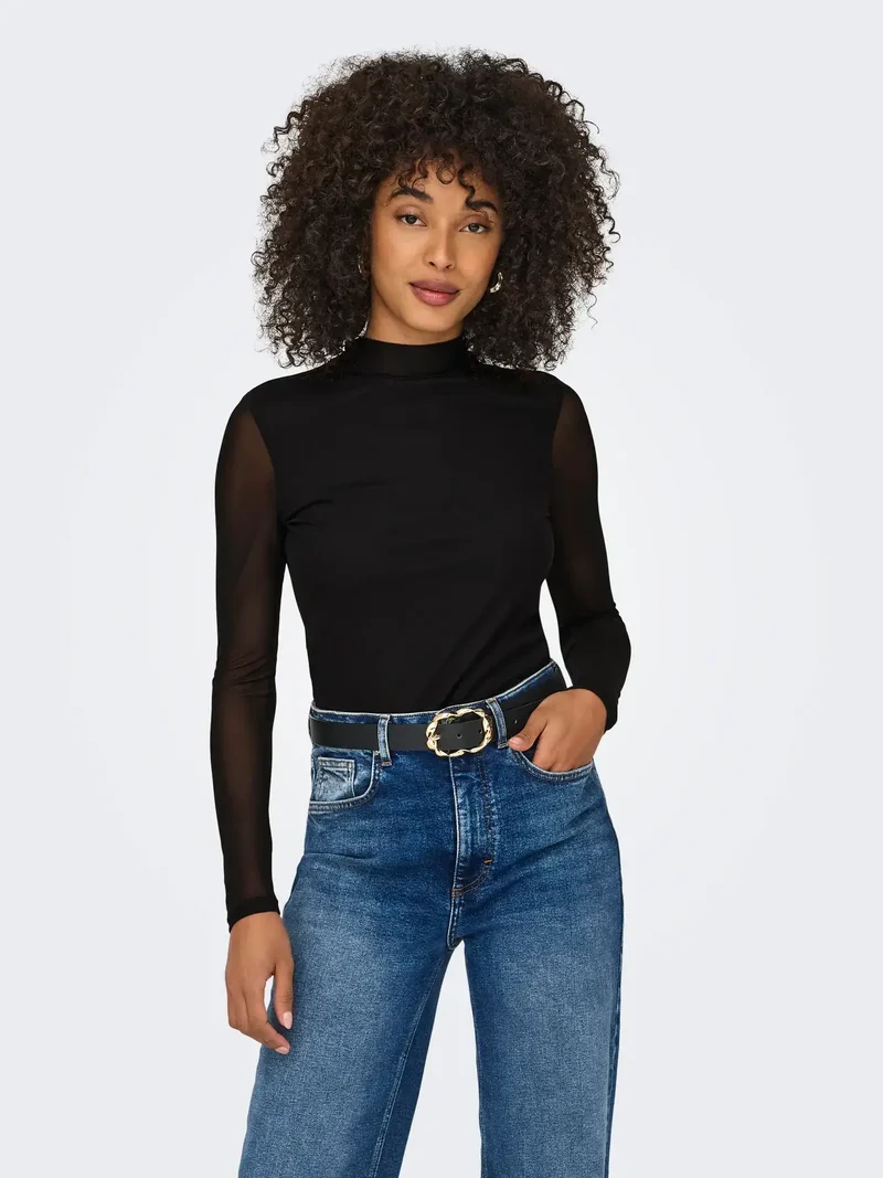 Only Dames Top ERICA, Black Splassed cow