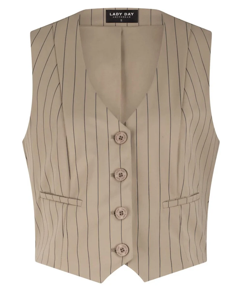 Lady Day Gilet, VIVIENNE, Kaitlyn Stripe