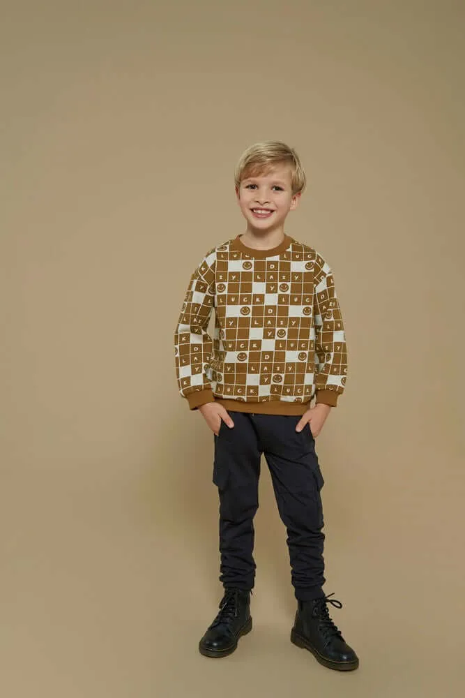 Sturdy Boys Sweater AOP, COUCH CLUB, Olijf