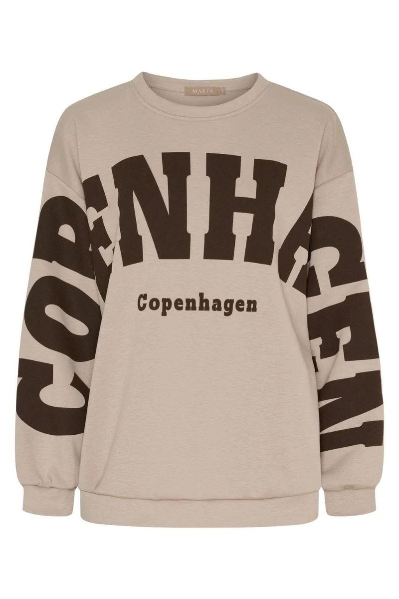 Marta Du Chateau - Mdchibiscus Sweatshirt 22659 - Beige New
