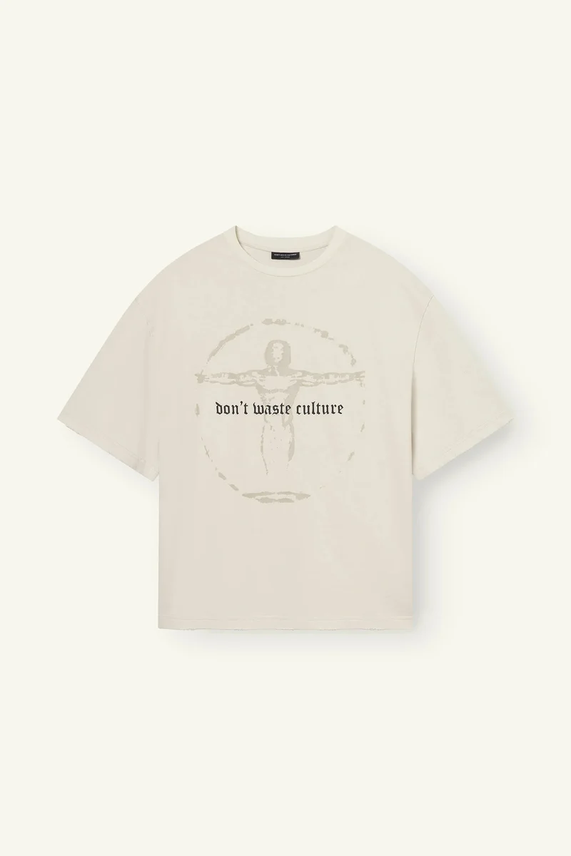 DONT WASTE CULTURE T-SHIRT VEYRIC T-SHIRT OFF WHITE