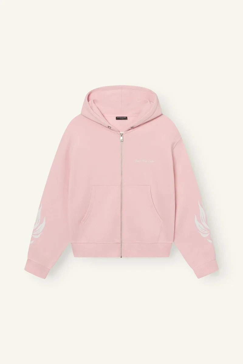 DONT WASTE CULTURE SWEATER WESANDRA ZIP HOODIE OUD-ROZE