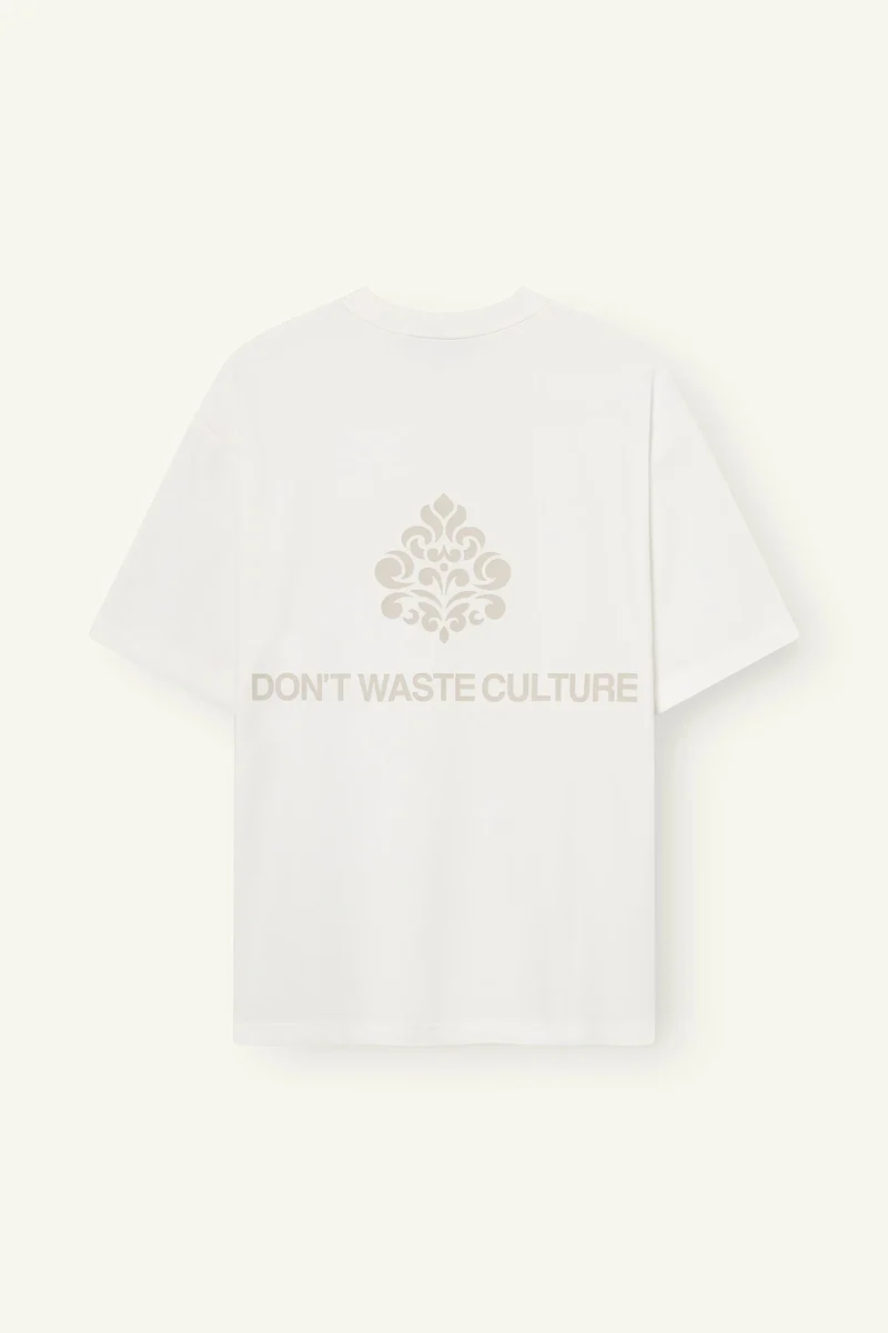 DONT WASTE CULTURE T-SHIRT AZEMARI T-SHIRT OFF WHITE