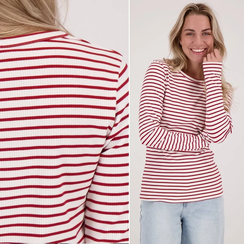 Top Jaylin | Ruby Red/Porselein wit