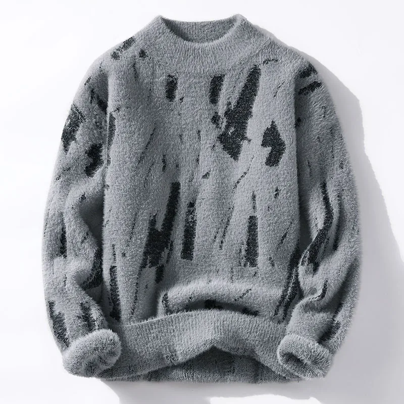 Fleece Trui Heren met Gestructureerde Patronen en Zachte Voering