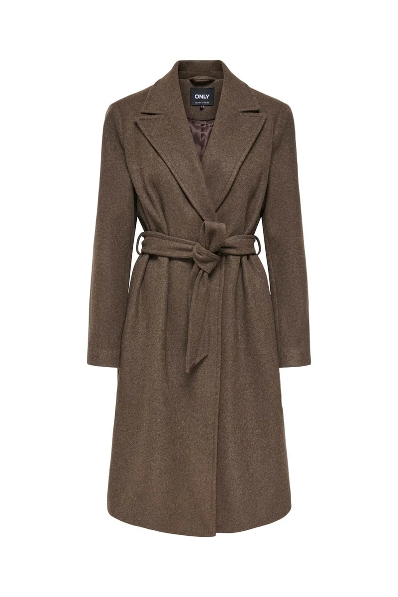 Only - Onlalvilda Wrap Coat - 5180321 Hot Fudge Melange
