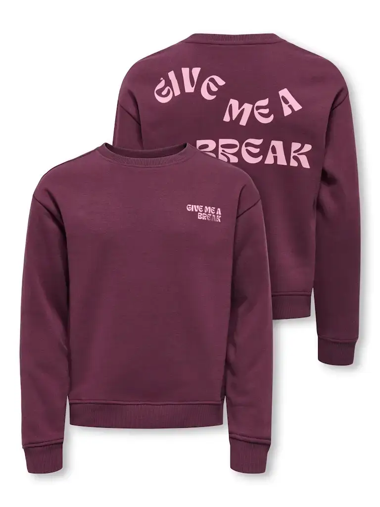 Only Girls Sweater, CAMINE,Mauve Wine Break/Sea Pink