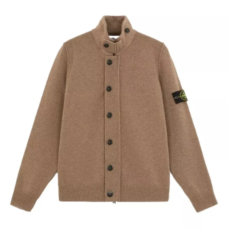 Stone island cardigan met knopen bruin - Match Laren