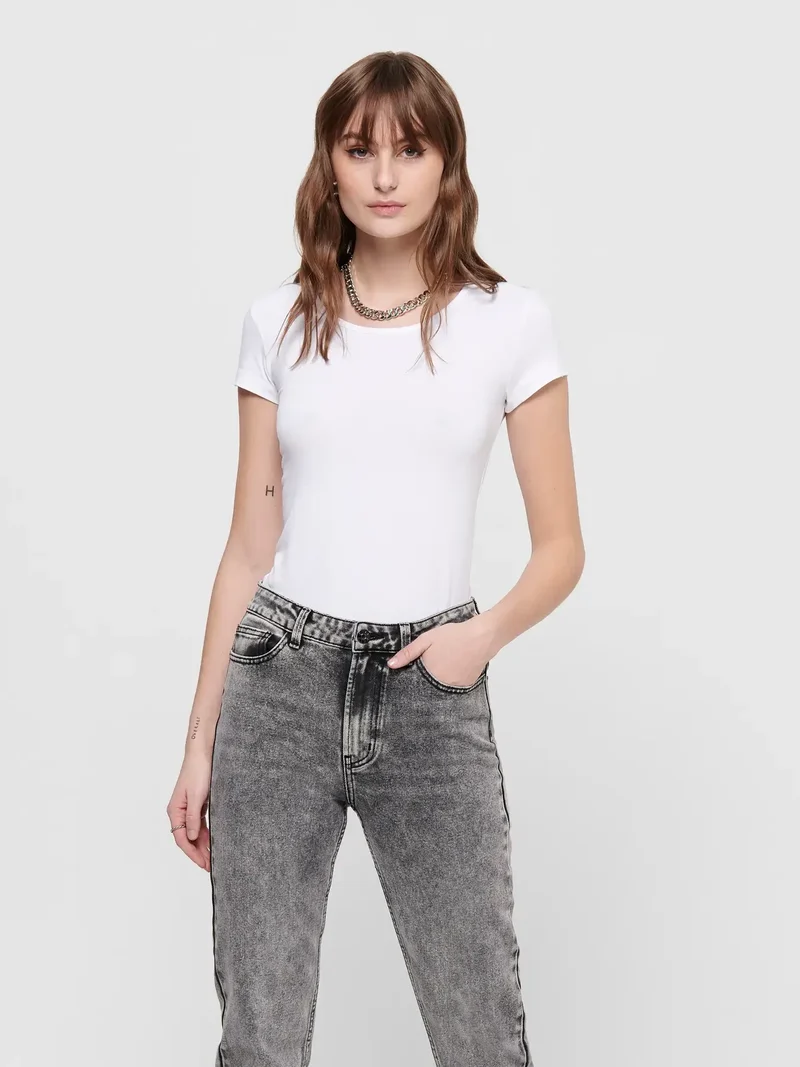 Only Dames Tops, LIVE LOVE, White
