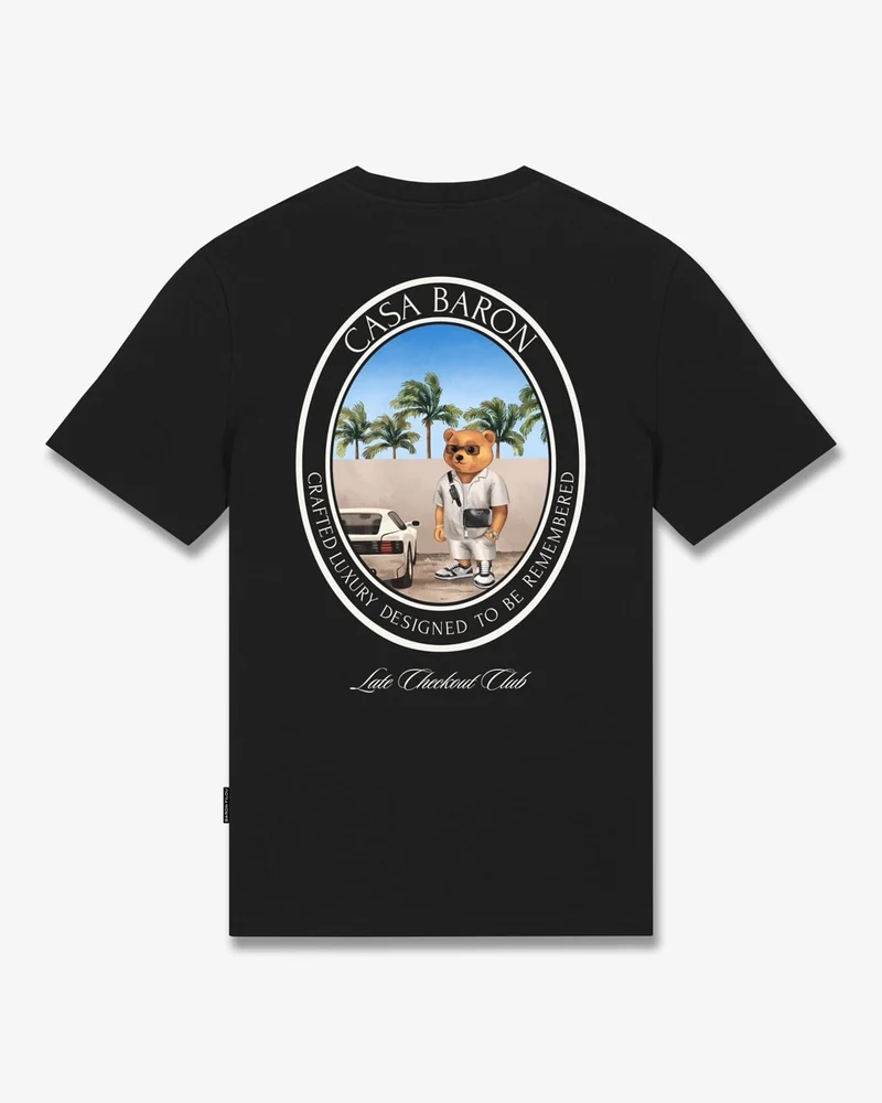 BARON FILOU T-SHIRT OVAL BACKPRINT CLXIX ZWART