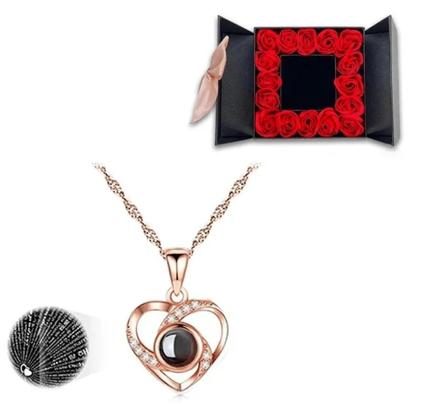 Halsketting - I Love You in 100 Talen - Uniek cadeau