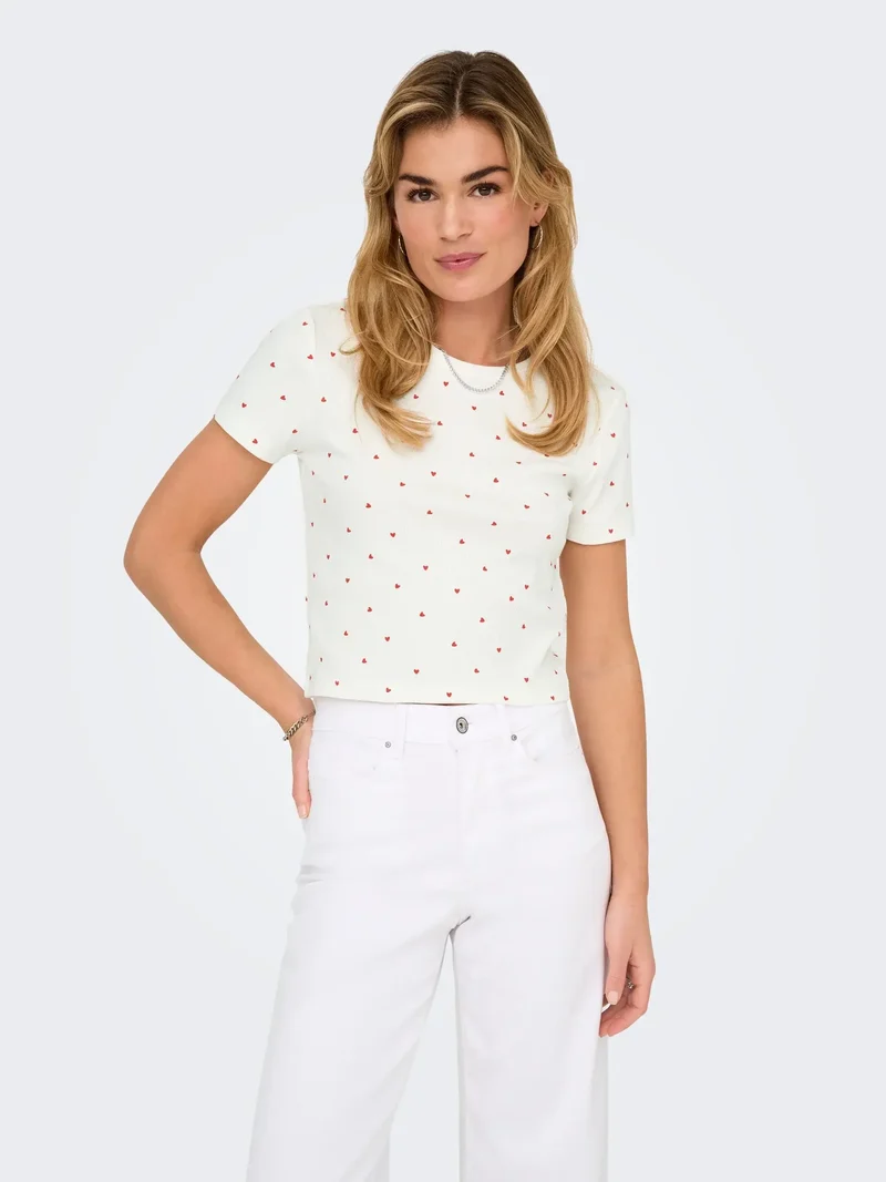 Only Dames T-Shirt FENJA, Hearts