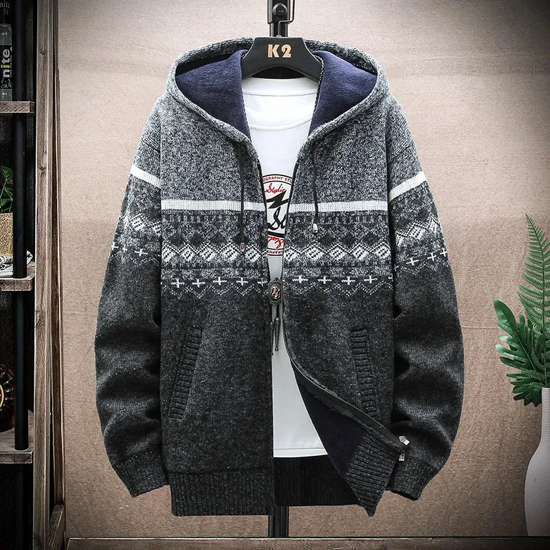 Cardigan Heren met Capuchon Praktische Ritssluiting en Zakken