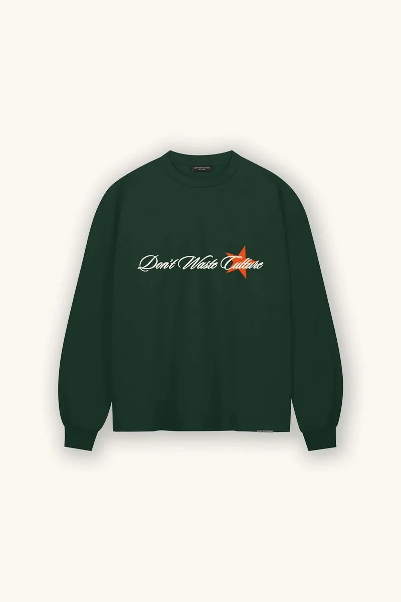 DONT WASTE CULTURE T-SHIRT UNISA D-GROEN