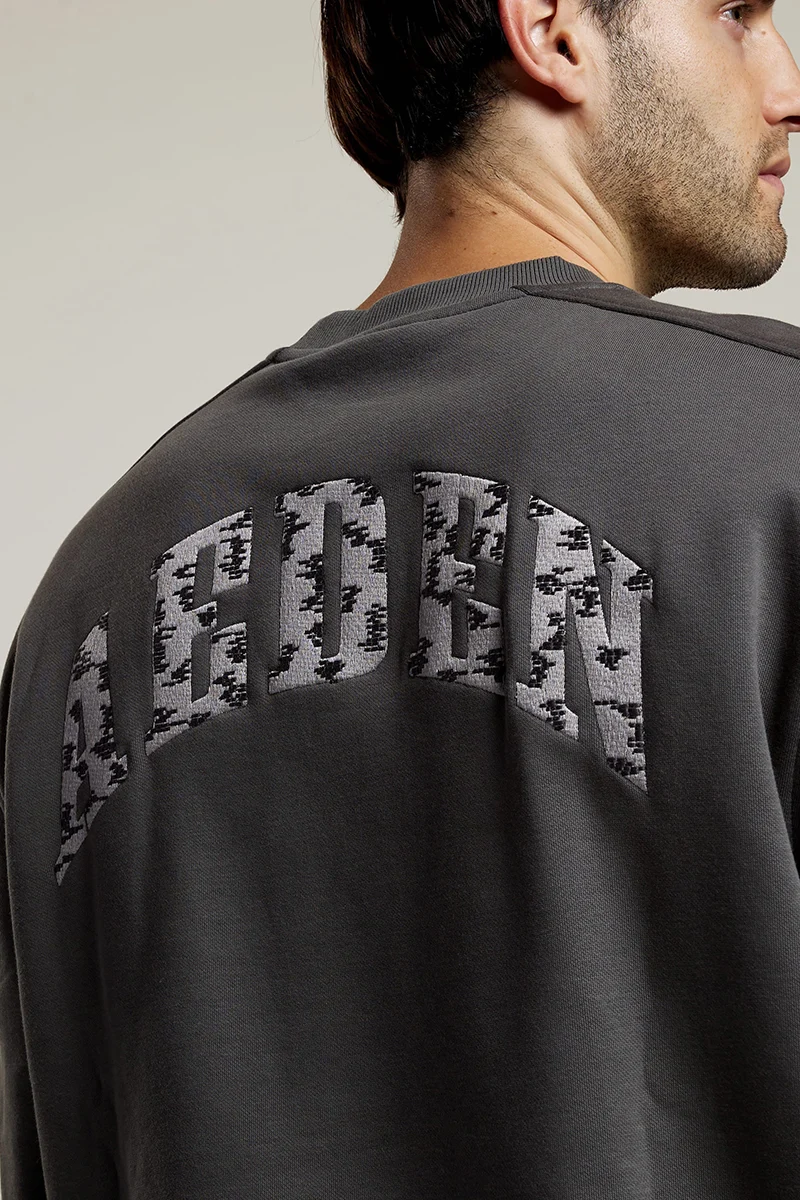 AEDEN SWEATER HENRI SWEATER D-GRIJS
