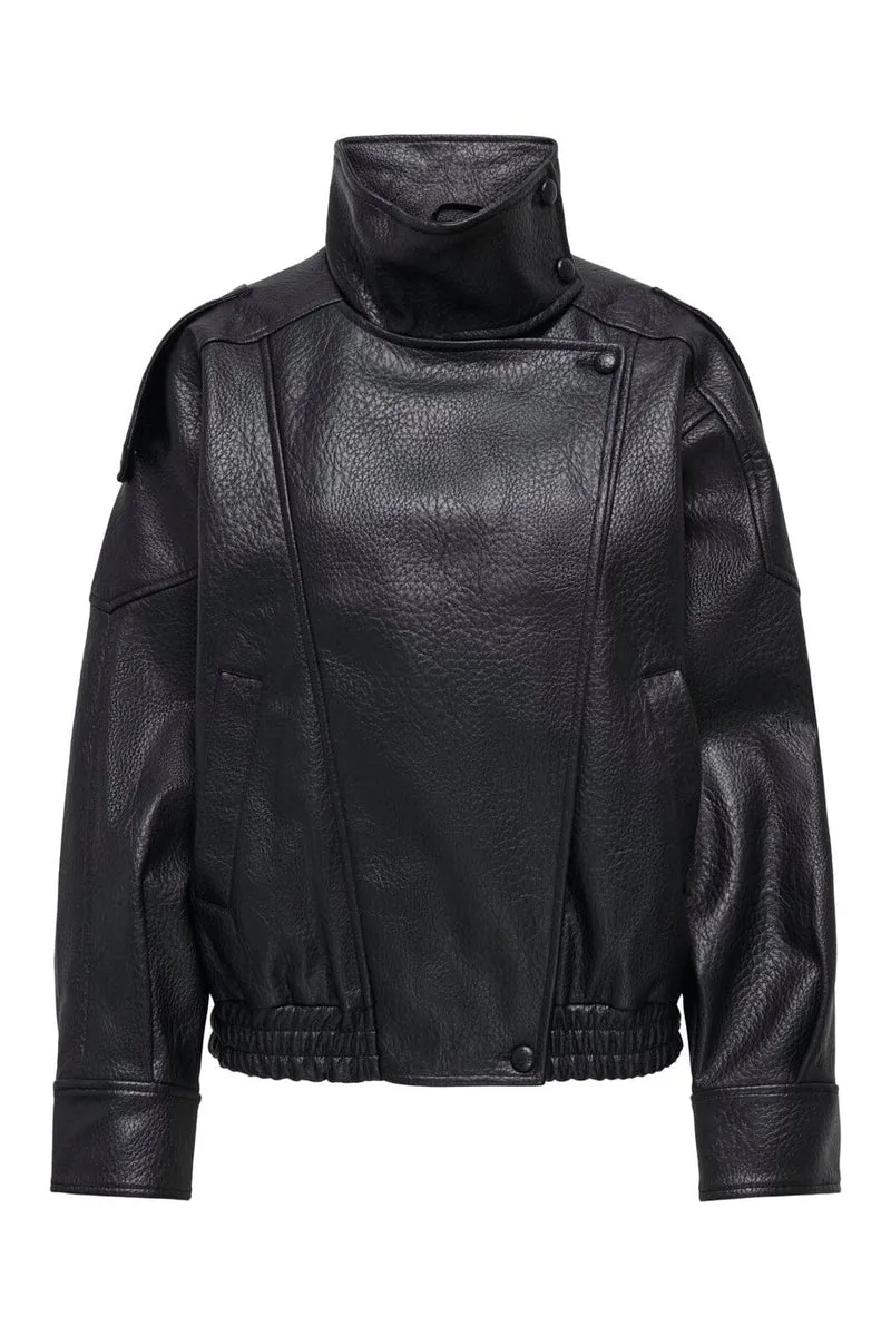 Only - Onlvani L/S Faux Leather Jacket - 5090365 Black