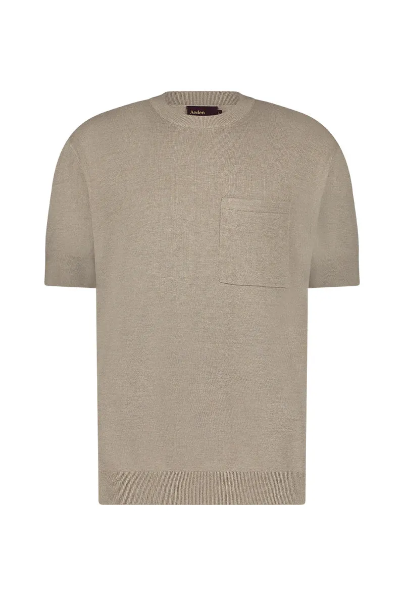 AEDEN T-SHIRT ZANDER L-BRUIN