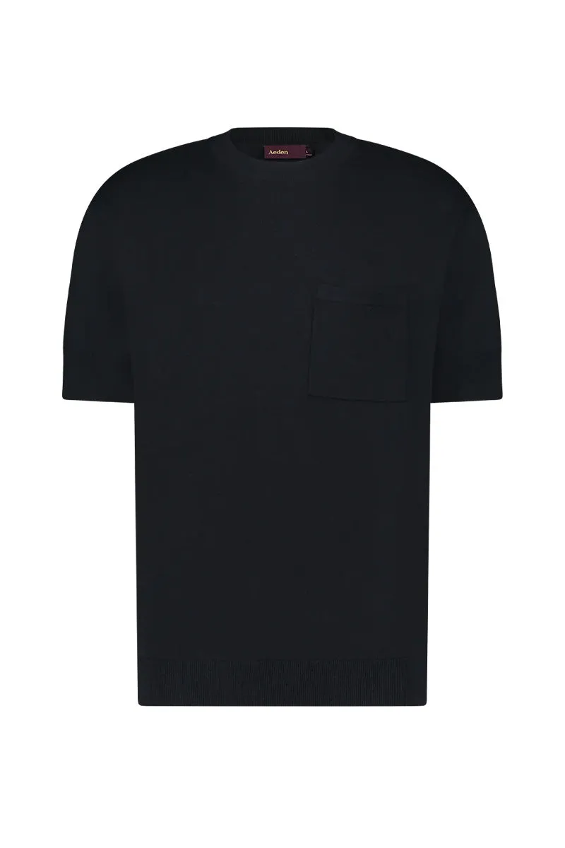AEDEN T-SHIRT ZANDER D-BLAUW