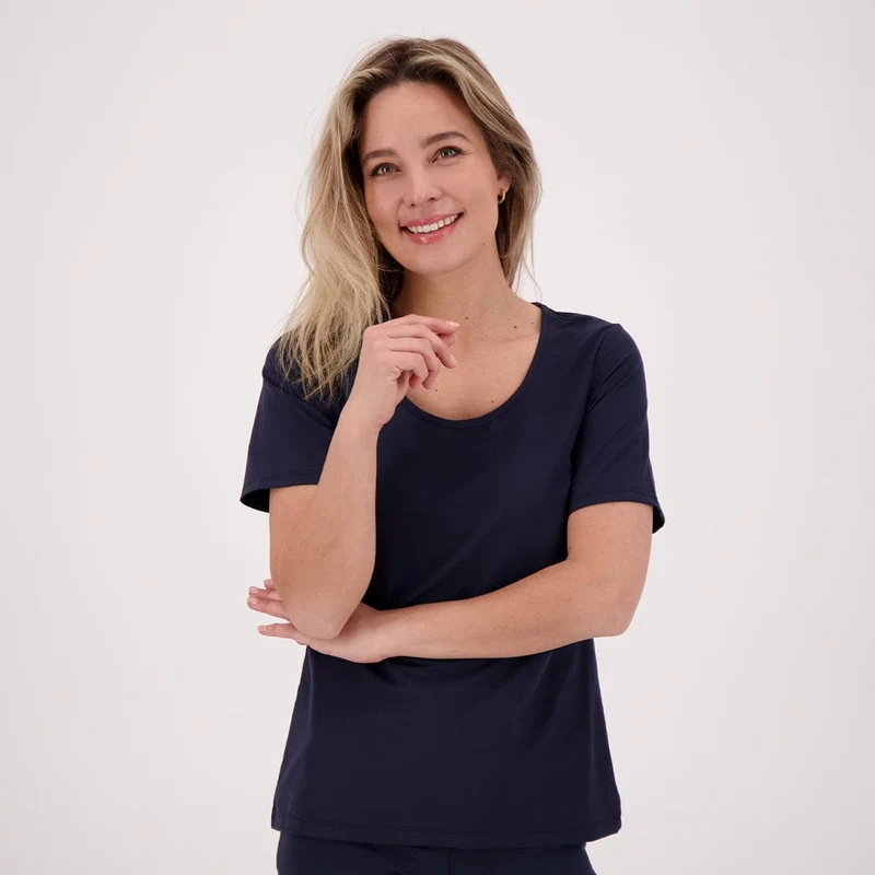 Tee Basic Travel | Donkerblauw