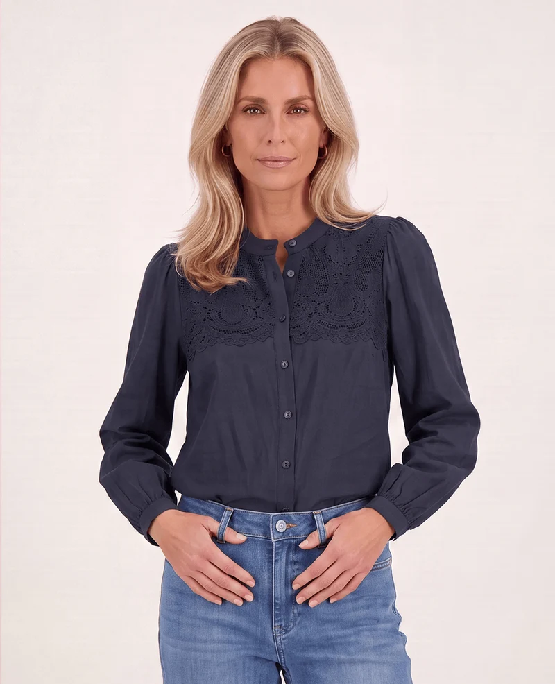 Blouse Tara | Donkerblauw