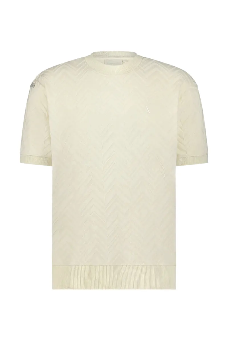 AEDEN T-SHIRT SILVER OFF WHITE