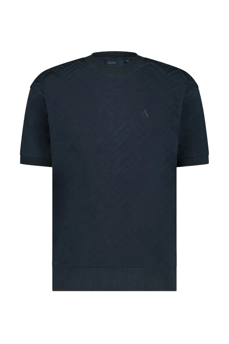 AEDEN T-SHIRT SILVER D-BLAUW