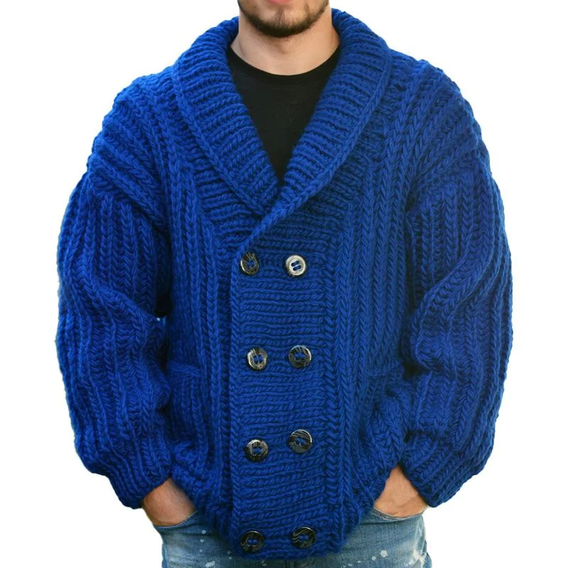 Cardigan Heren Gebreid met Knoopsluiting en Zachte Gebreide Stof