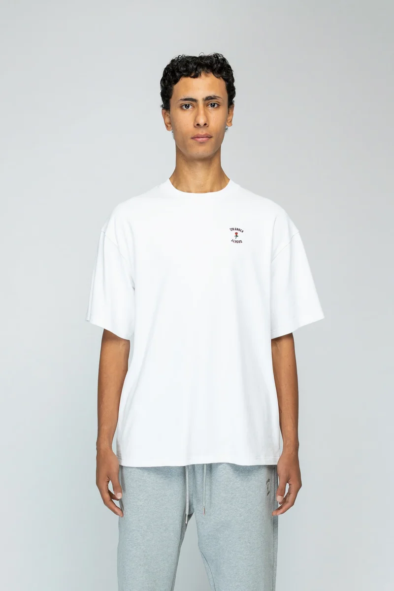 STRANGER SOCIETY T-SHIRT CREW LOGO T-SHIRT WIT