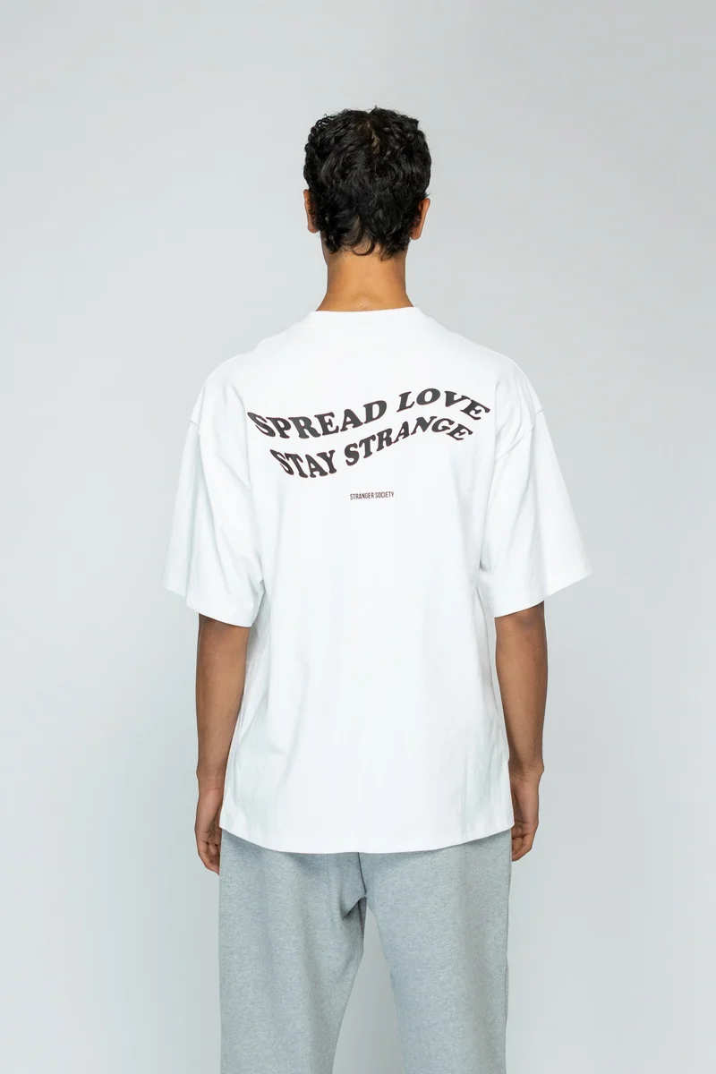 STRANGER SOCIETY T-SHIRT WAVE T-SHIRT WIT