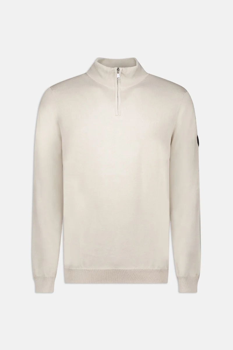 AIRFORCE TRUI KNITWEAR QUARTER ZIP BEIGE