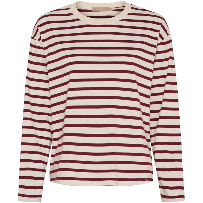 Marta Du Chateau - Mdckara Ls Tee 58709 - Bordeaux
