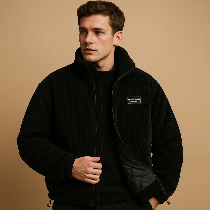 Warm corduroy jack met katoenen voering voor heren | Mees