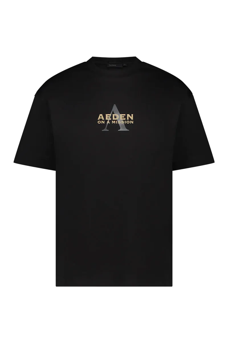 AEDEN T-SHIRT TAIGA ZWART