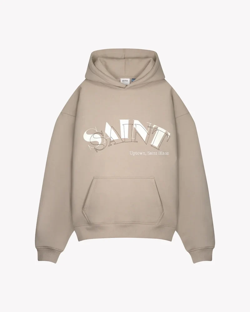 Saint Blanc SWEATER TOP STITCH HOODIE GRIJS