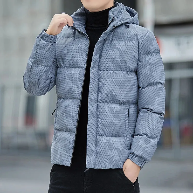 Winterjas Heren Camouflage met Capuchon en Dikke Warme Isolatie