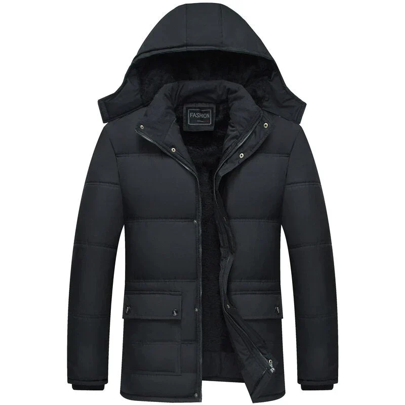 Winterjas Heren Puffer met Dikke Isolatie Rits en Knoopsluiting