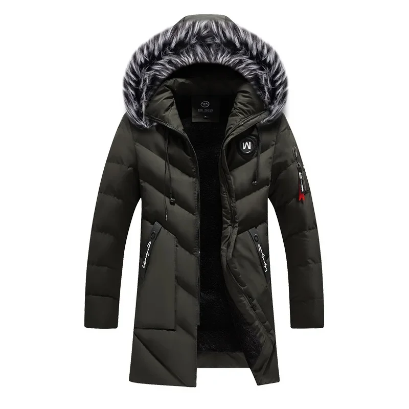 Winterjas Heren Parka Thermisch met Bontkraag en Verstelbare Capuchon
