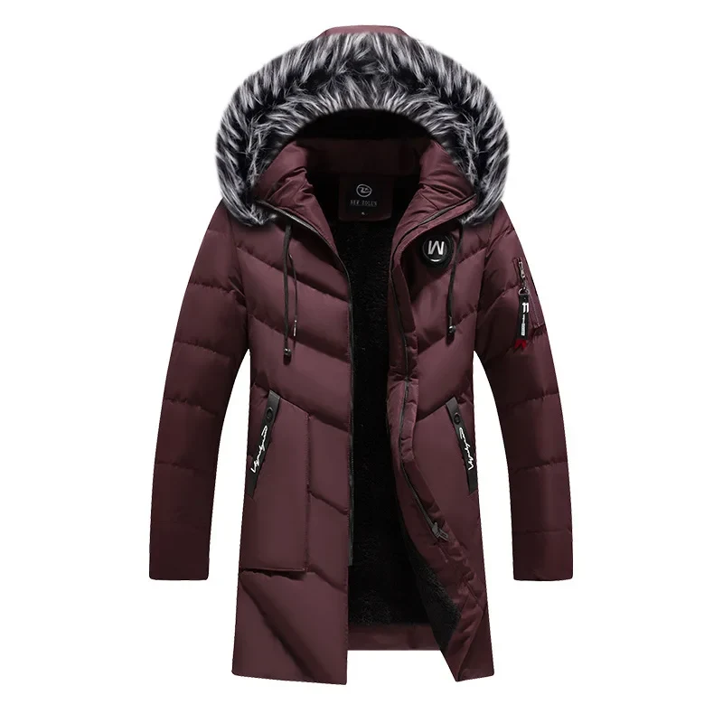 Winterjas Heren Parka Thermisch met Bontkraag en Verstelbare Capuchon