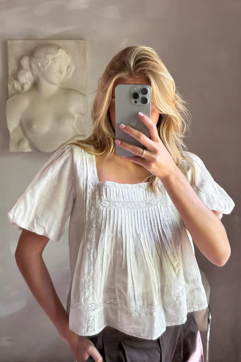 Neo Noir - Tukana S Voile Blouse 168899 - 124 - Ivory