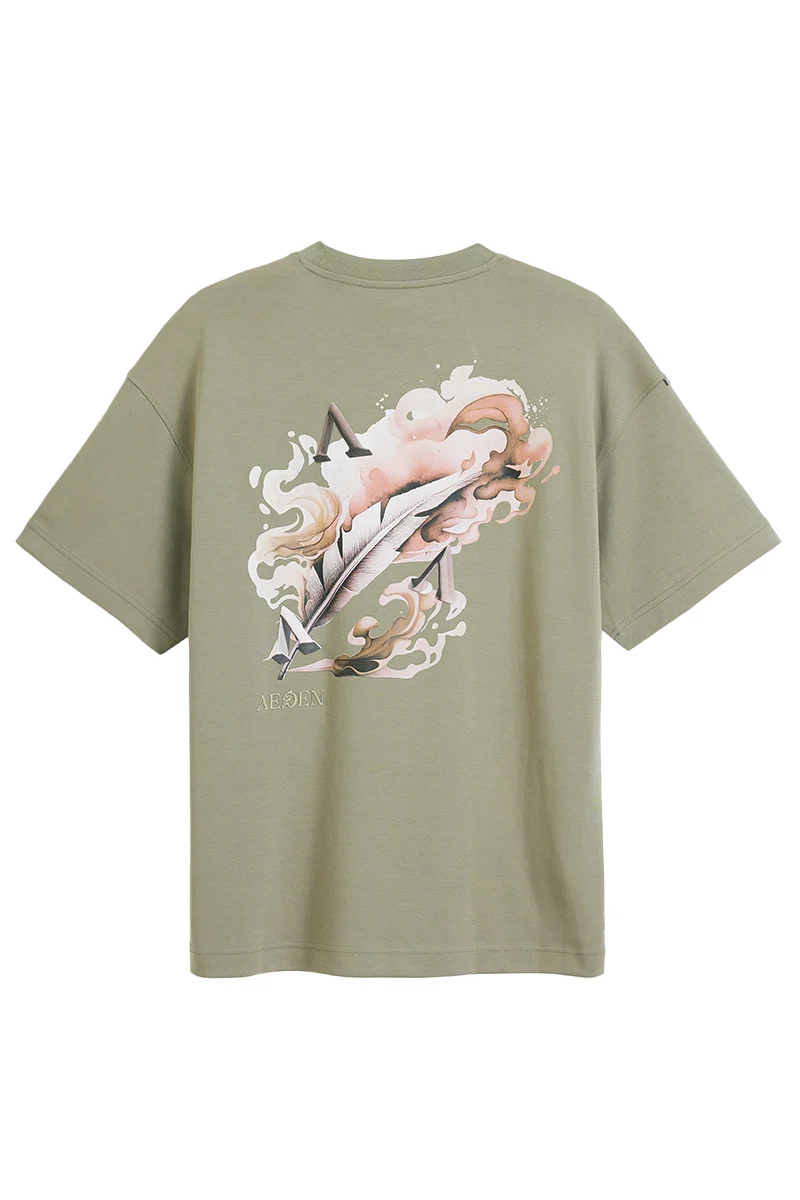 AEDEN T-SHIRT RAPHAEL TEE GROEN