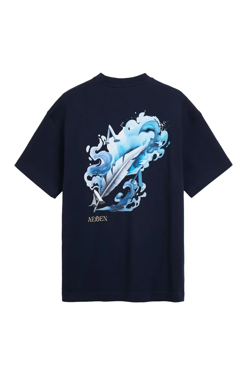 AEDEN T-SHIRT RAPHAEL TEE L-BLAUW
