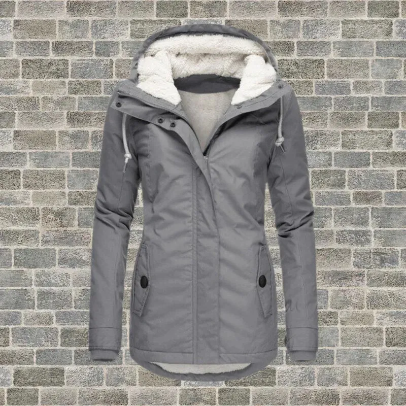 Winterjas Dames met Warme Binnenvoering Capuchon en Ritssluiting