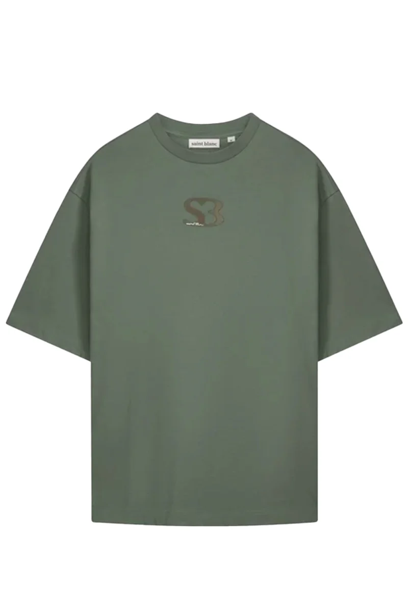Saint Blanc T-SHIRT INITIAL LOGO T-SHIRT GROEN