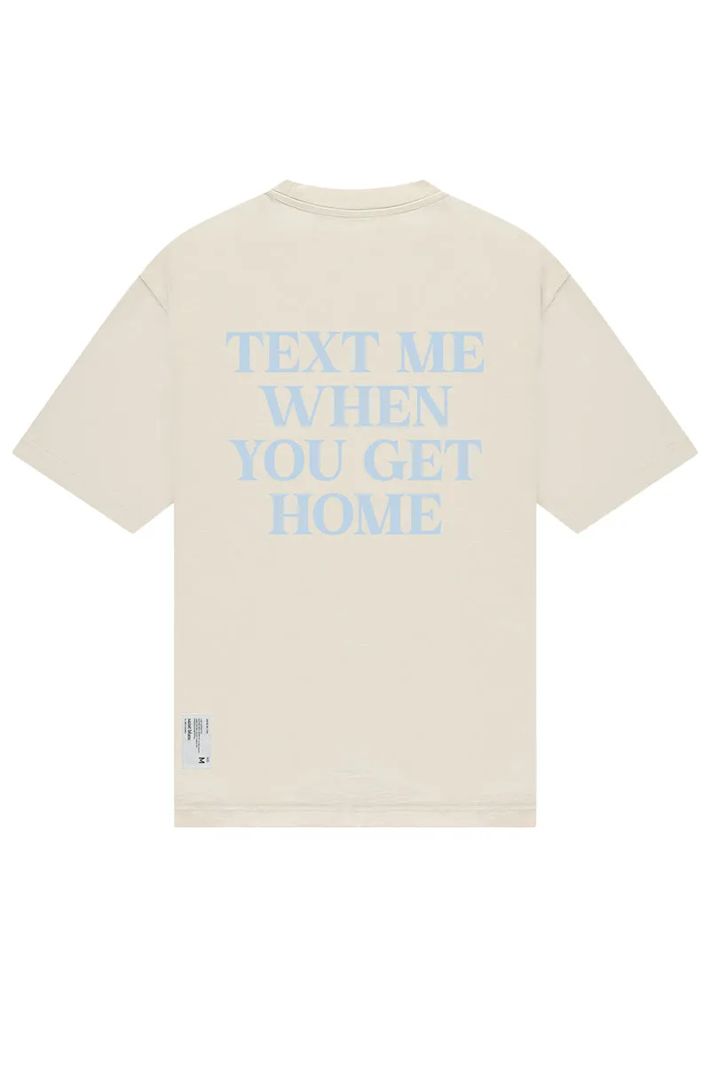 Saint Blanc T-SHIRT TEXT ME TEE L-BLAUW