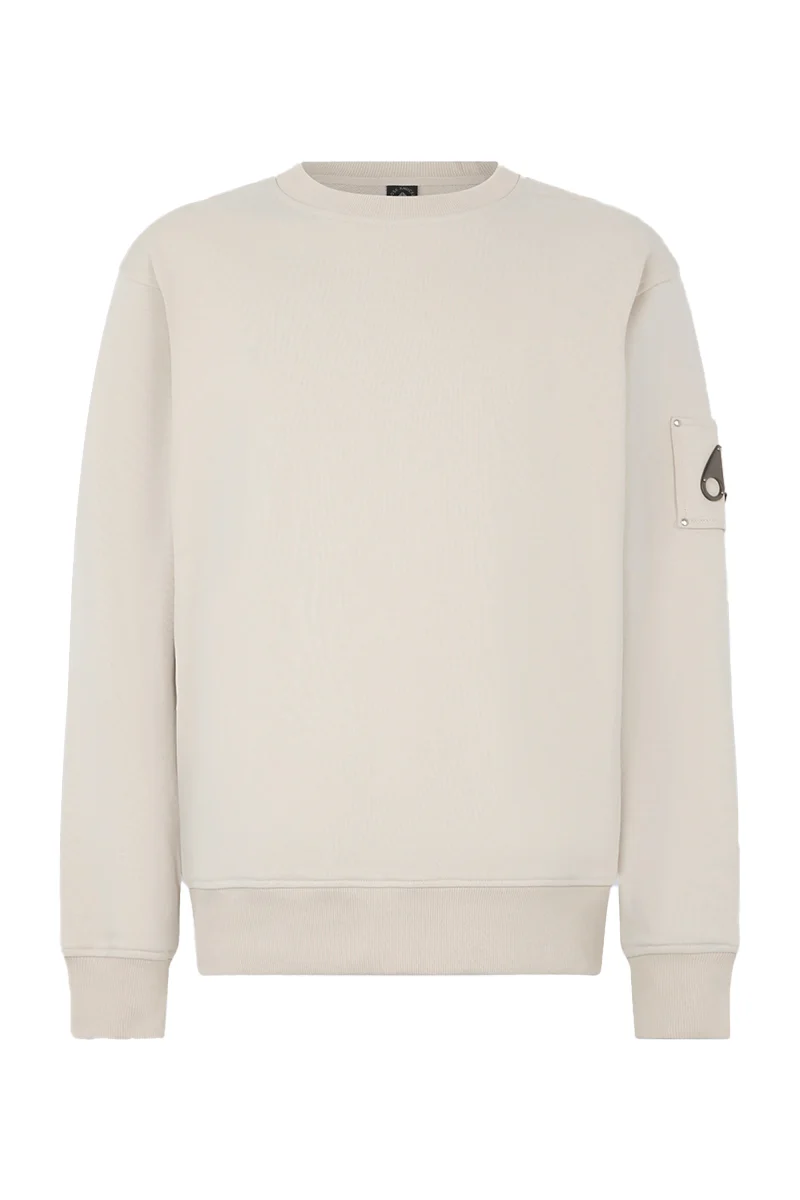 MOOSE KNUCKLES SWEATER HARTSFIELD CREW OFF WHITE