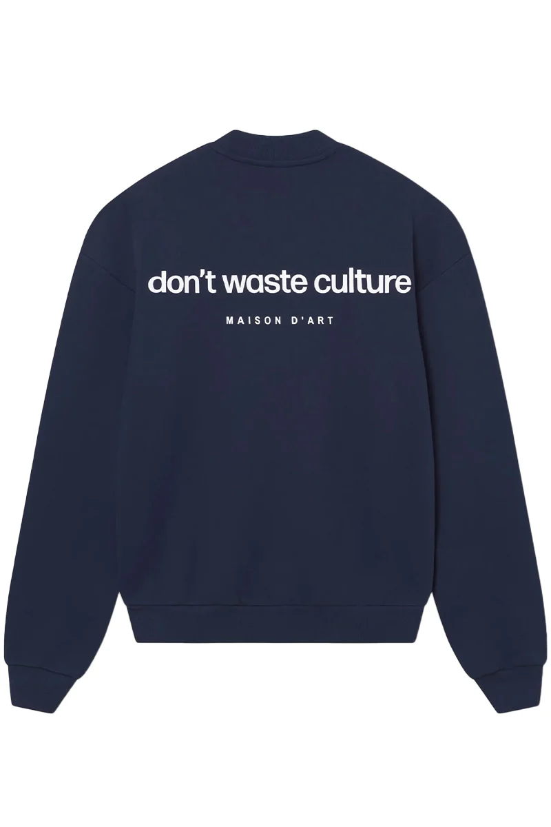 DONT WASTE CULTURE SWEATER MATT D-BLAUW