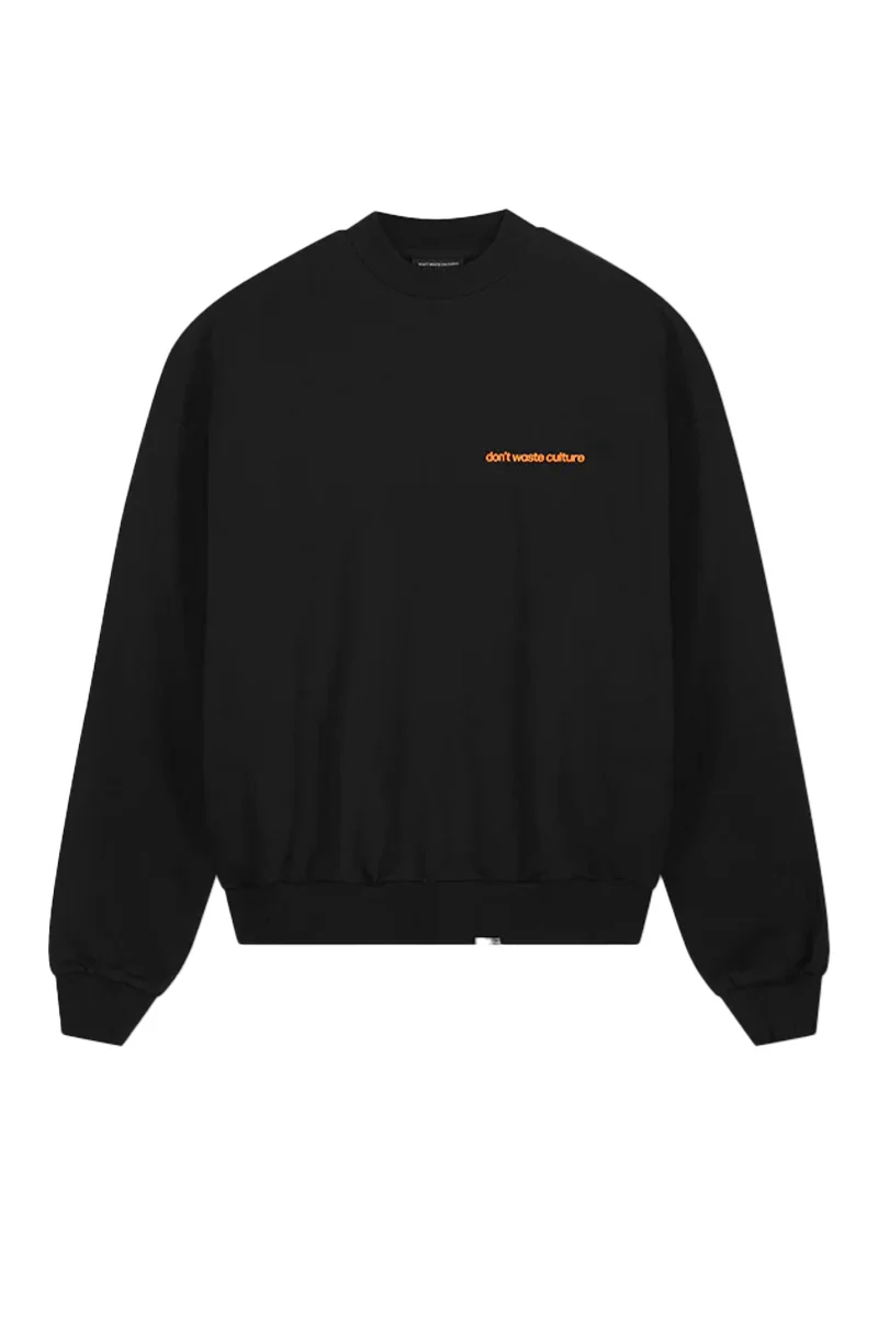 DONT WASTE CULTURE SWEATER MATT ZWART