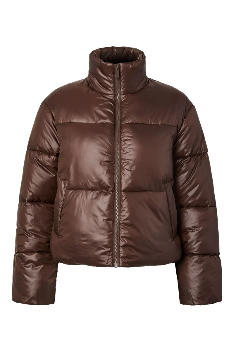 Pieces - Pcamilia Short Puffer Jacket Pwp - 5091098 Hot Fudge