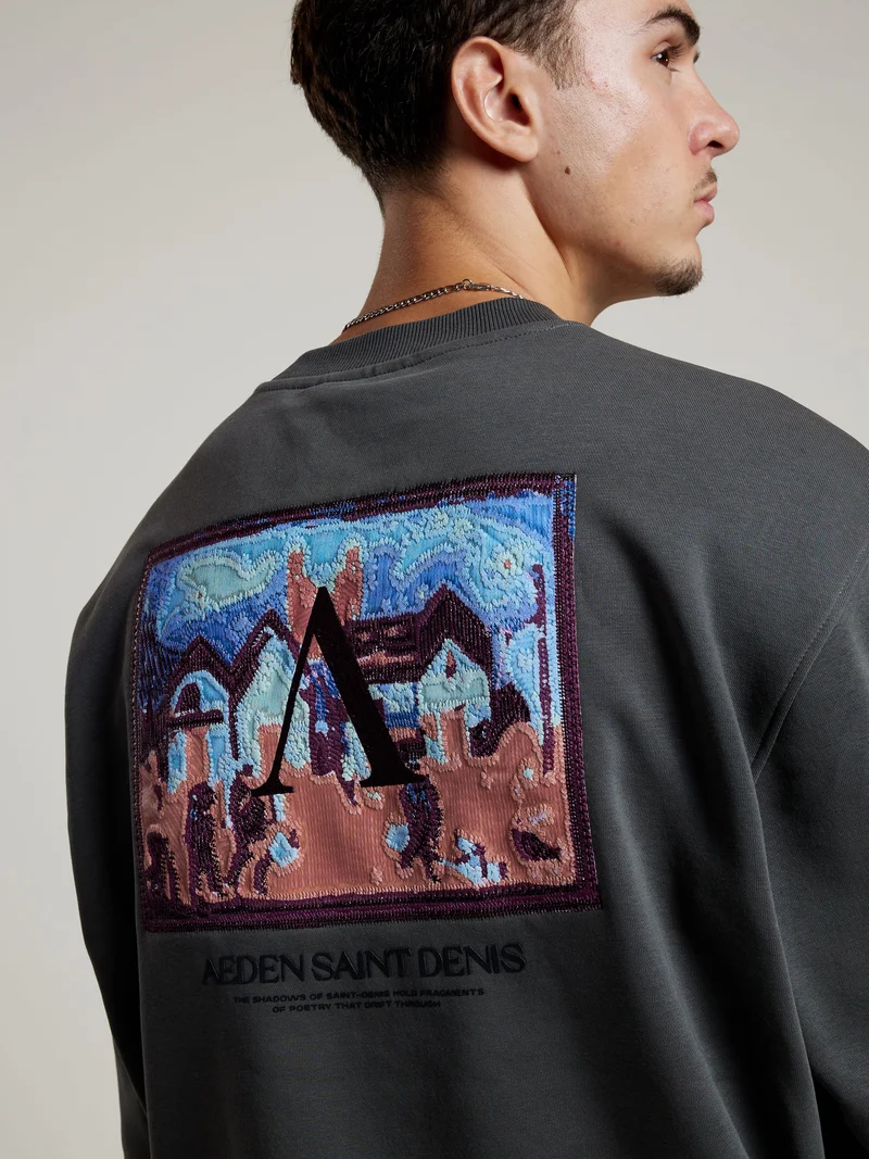 AEDEN SWEATER MAXENCE SWEATSHIRT D-GRIJS